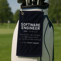 Software Engineer Definition Shirts Coder Definition Golf Towel