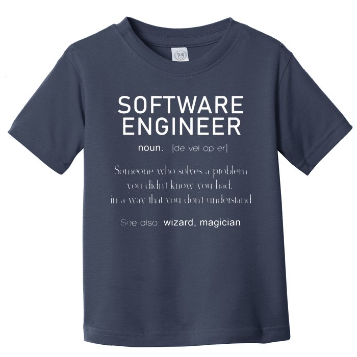 Software Engineer Definition Shirts Coder Definition Toddler T-Shirt