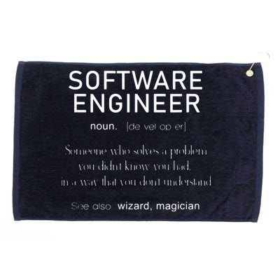 Software Engineer Definition Shirts Coder Definition Grommeted Golf Towel