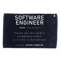 Software Engineer Definition Shirts Coder Definition Grommeted Golf Towel