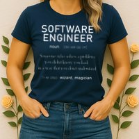 Software Engineer Definition Shirts Coder Definition Womens T-Shirt