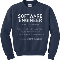 Software Engineer Definition Shirts Coder Definition Kids Sweatshirt