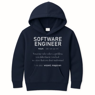 Software Engineer Definition Shirts Coder Definition Kids Hoodie