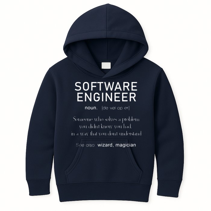 Software Engineer Definition Shirts Coder Definition Kids Hoodie