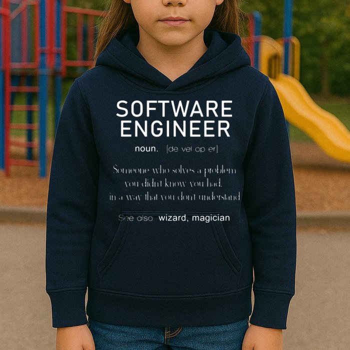 Software Engineer Definition Shirts Coder Definition Kids Hoodie