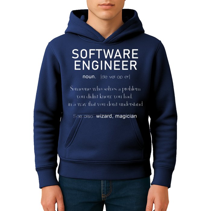 Software Engineer Definition Shirts Coder Definition Kids Hoodie
