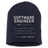 Software Engineer Definition Shirts Coder Definition Short Acrylic Beanie