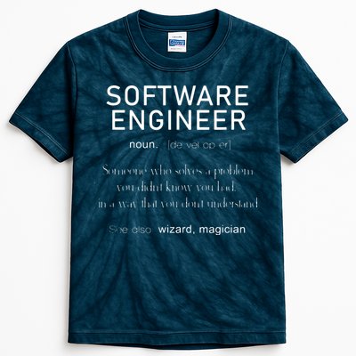 Software Engineer Definition Shirts Coder Definition Kids Tie-Dye T-Shirt