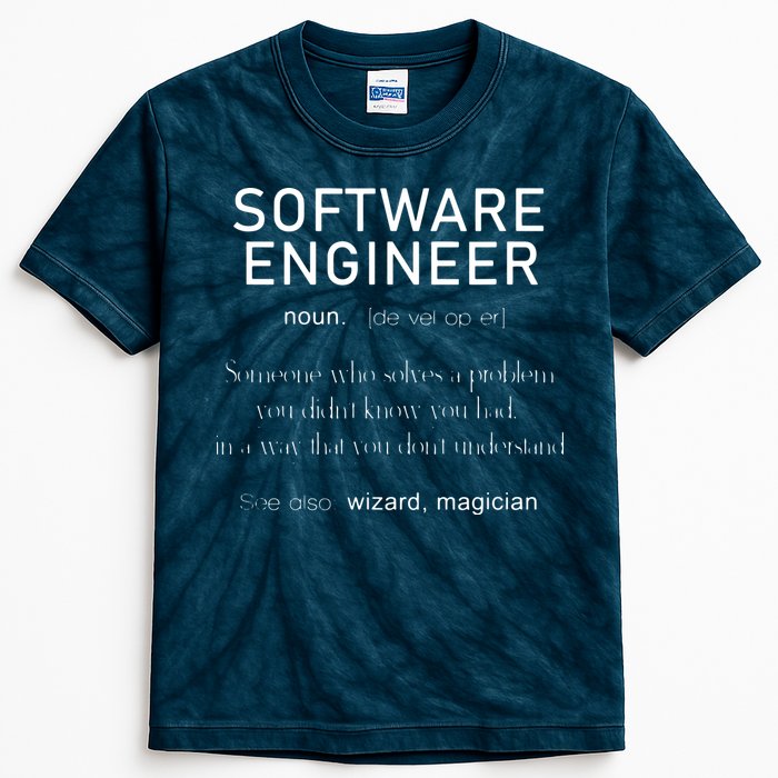 Software Engineer Definition Shirts Coder Definition Kids Tie-Dye T-Shirt