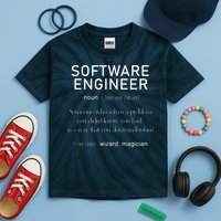 Software Engineer Definition Shirts Coder Definition Kids Tie-Dye T-Shirt