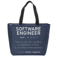 Software Engineer Definition Shirts Coder Definition Zip Tote Bag