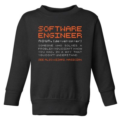 Software Engineer Developer Definition Programming Toddler Sweatshirt