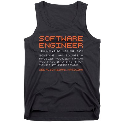 Software Engineer Developer Definition Programming Tank Top