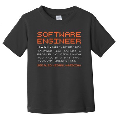 Software Engineer Developer Definition Programming Toddler T-Shirt