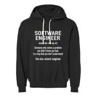 Software Engineer Developer Definition For Coder Programmer Garment-Dyed Fleece Hoodie