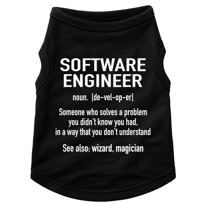 Software Engineer Developer Definition For Coder Programmer Doggie Tank