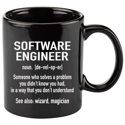 Software Engineer Developer Definition For Coder Programmer 11oz C Handle Ceramic Mug