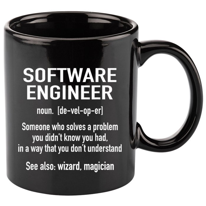 Software Engineer Developer Definition For Coder Programmer 11oz C Handle Ceramic Mug