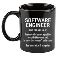 Software Engineer Developer Definition For Coder Programmer 11oz C Handle Ceramic Mug