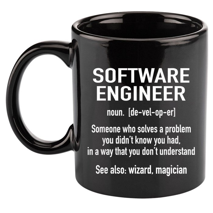 Software Engineer Developer Definition For Coder Programmer 11oz C Handle Ceramic Mug