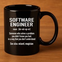 Software Engineer Developer Definition For Coder Programmer 11oz C Handle Ceramic Mug