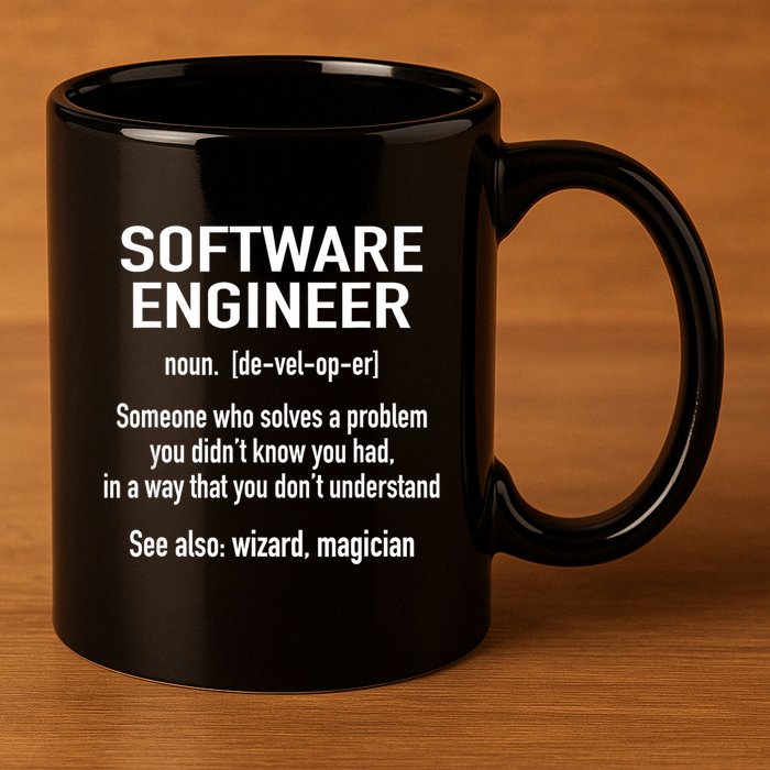 Software Engineer Developer Definition For Coder Programmer 11oz C Handle Ceramic Mug