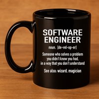 Software Engineer Developer Definition For Coder Programmer 11oz C Handle Ceramic Mug