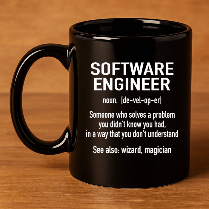 Software Engineer Developer Definition For Coder Programmer 11oz C Handle Ceramic Mug
