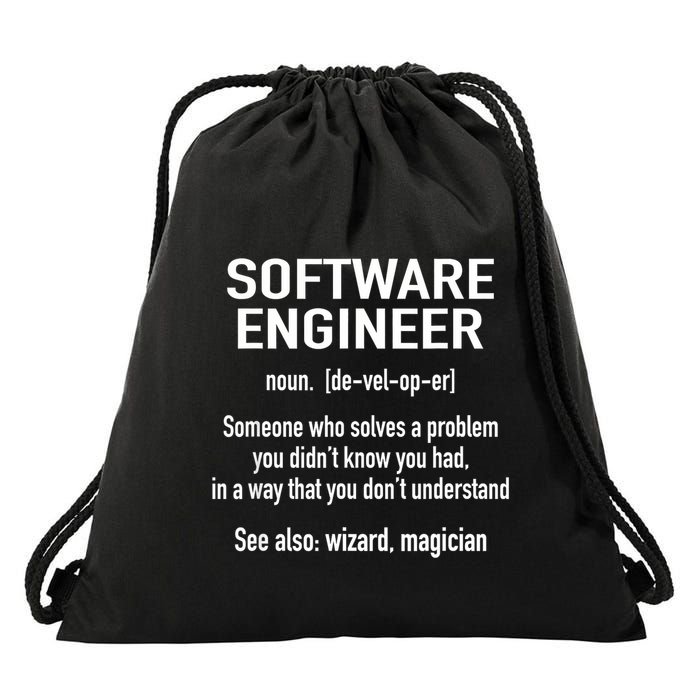 Software Engineer Developer Definition For Coder Programmer Drawstring Bag