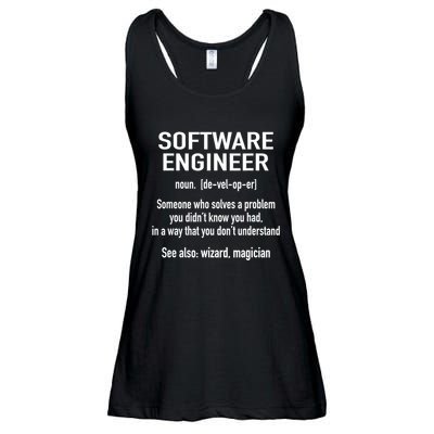 Software Engineer Developer Definition For Coder Programmer Ladies Essential Flowy Tank