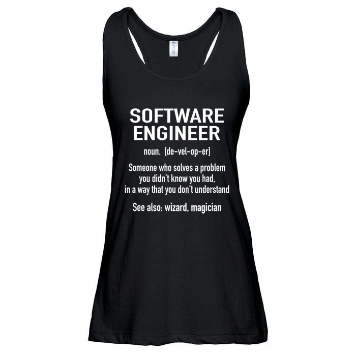 Software Engineer Developer Definition For Coder Programmer Ladies Essential Flowy Tank