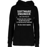 Software Engineer Developer Definition For Coder Programmer Womens Funnel Neck Pullover Hood