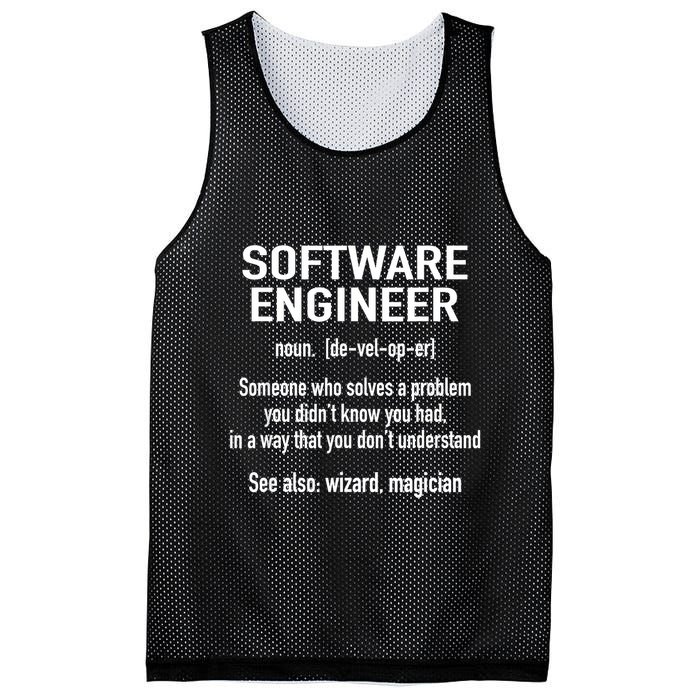 Software Engineer Developer Definition For Coder Programmer Mesh Reversible Basketball Jersey Tank