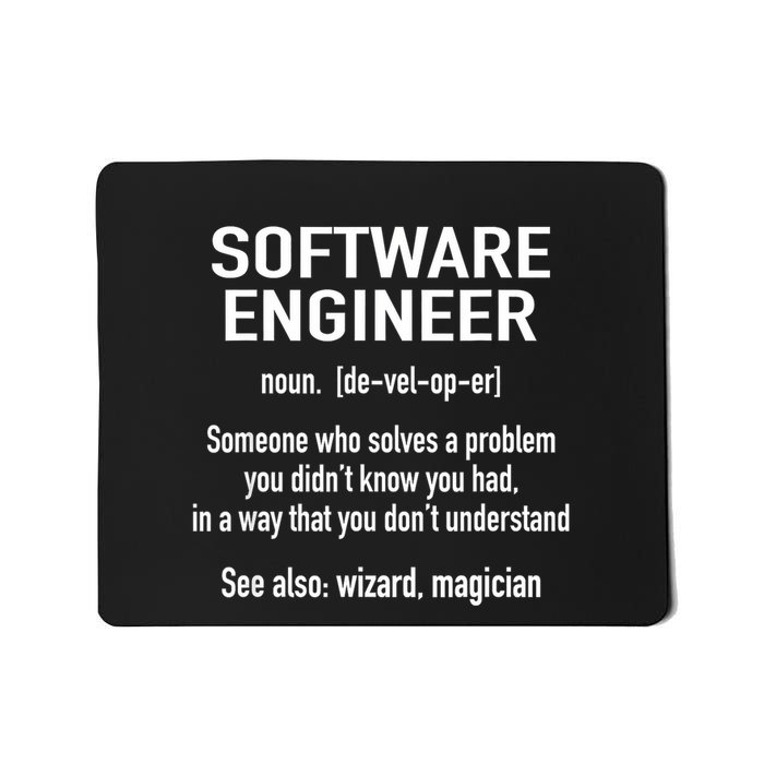 Software Engineer Developer Definition For Coder Programmer Mousepad