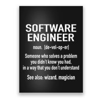 Software Engineer Developer Definition For Coder Programmer Poster
