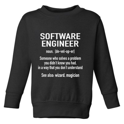 Software Engineer Developer Definition For Coder Programmer Toddler Sweatshirt