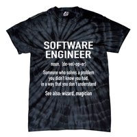 Software Engineer Developer Definition For Coder Programmer Tie-Dye T-Shirt
