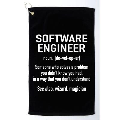 Software Engineer Developer Definition For Coder Programmer Golf Towel