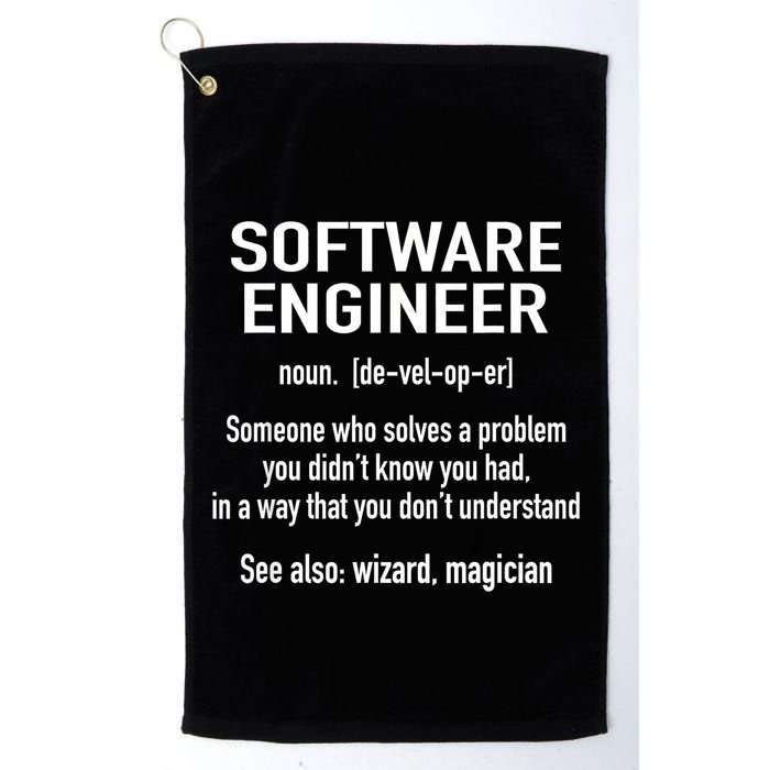 Software Engineer Developer Definition For Coder Programmer Golf Towel