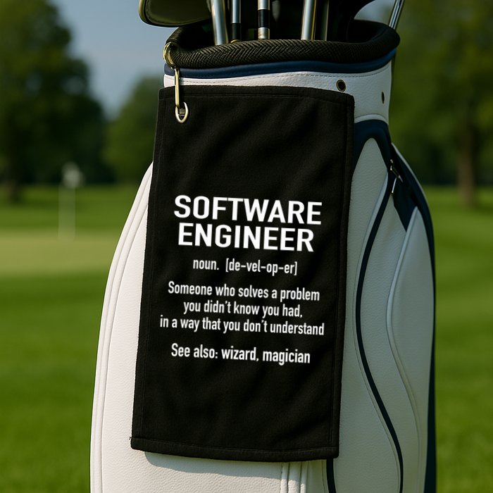 Software Engineer Developer Definition For Coder Programmer Golf Towel