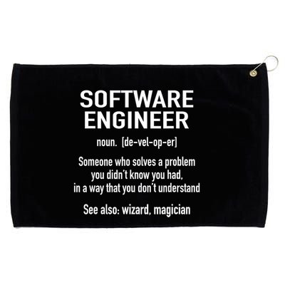 Software Engineer Developer Definition For Coder Programmer Grommeted Golf Towel