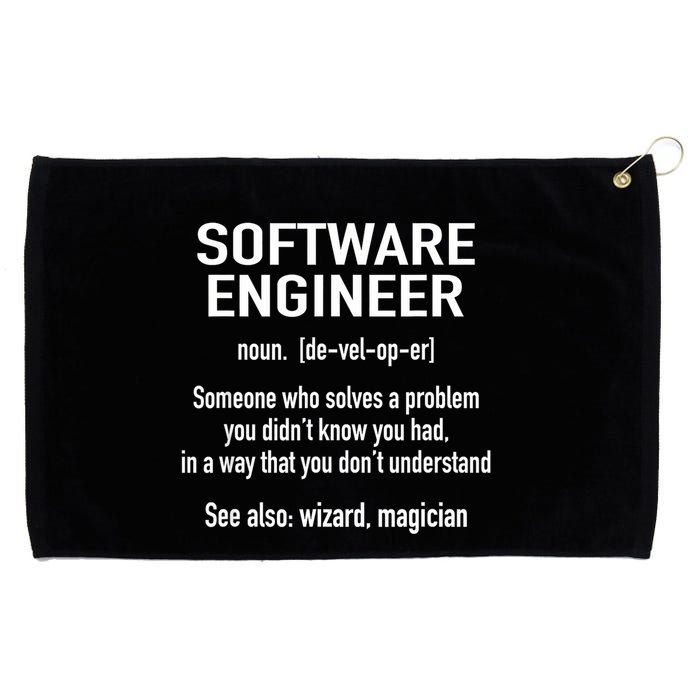 Software Engineer Developer Definition For Coder Programmer Grommeted Golf Towel