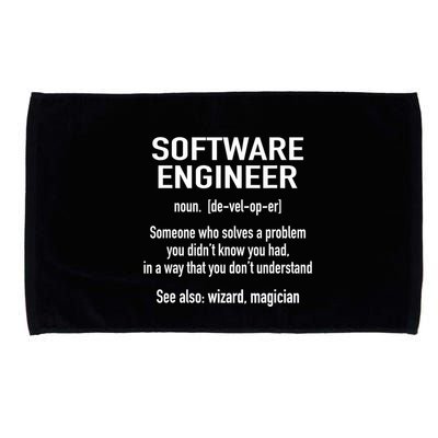 Software Engineer Developer Definition For Coder Programmer Microfiber Hand Towel