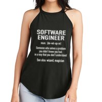 Software Engineer Developer Definition For Coder Programmer Women's Perfect Tri Rocker Tank