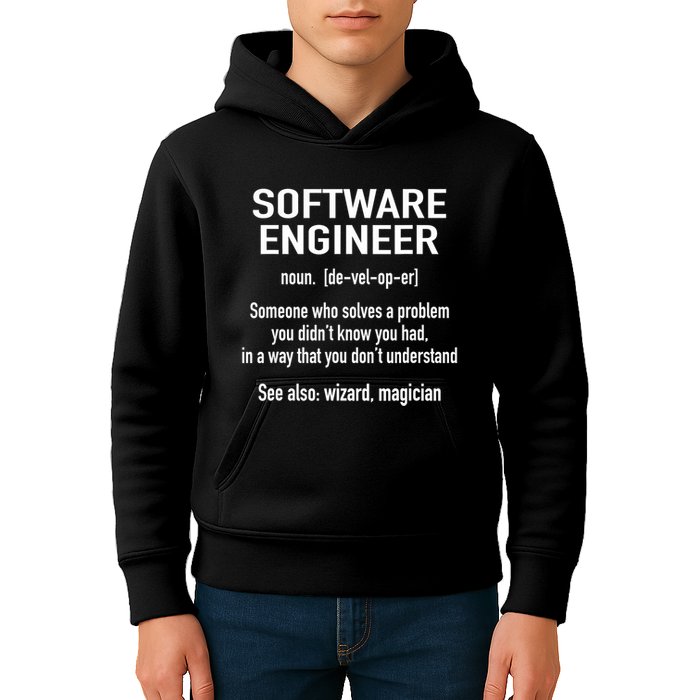 Software Engineer Developer Definition For Coder Programmer Kids Hoodie