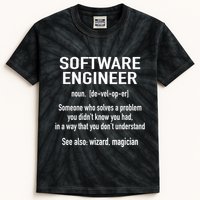Software Engineer Developer Definition For Coder Programmer Kids Tie-Dye T-Shirt