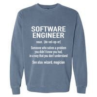 Software Engineer Developer Definition For Coder Programmer Garment-Dyed Sweatshirt