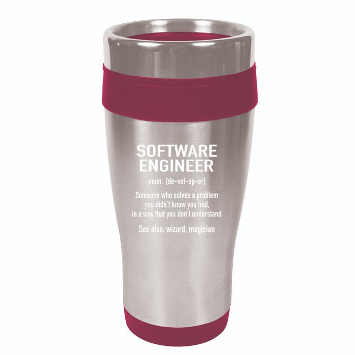 Software Engineer Developer Definition For Coder Programmer 16oz Travel Tumbler