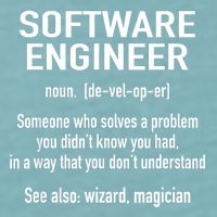 Software Engineer Developer Definition For Coder Programmer Sueded Cloud Jersey T-Shirt