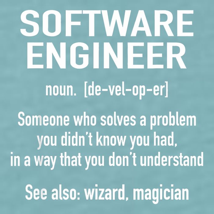 Software Engineer Developer Definition For Coder Programmer Sueded Cloud Jersey T-Shirt